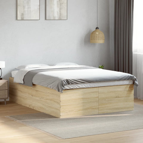 vidaXL Bed Frame without Mattress Sonoma Oak 120x200 cm