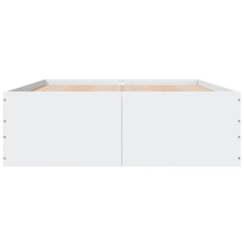 vidaXL Bed Frame without Mattress White 135x190 cm Double