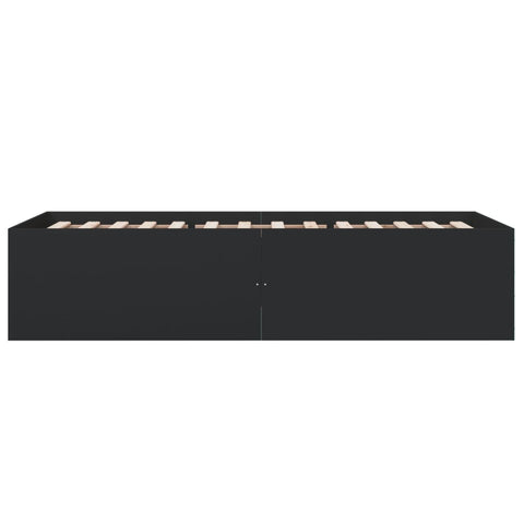vidaXL Bed Frame without Mattress Black 100x200 cm