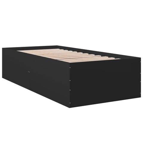vidaXL Bed Frame without Mattress Black 100x200 cm