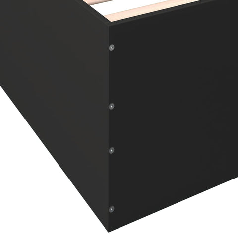 vidaXL Bed Frame without Mattress Black 100x200 cm