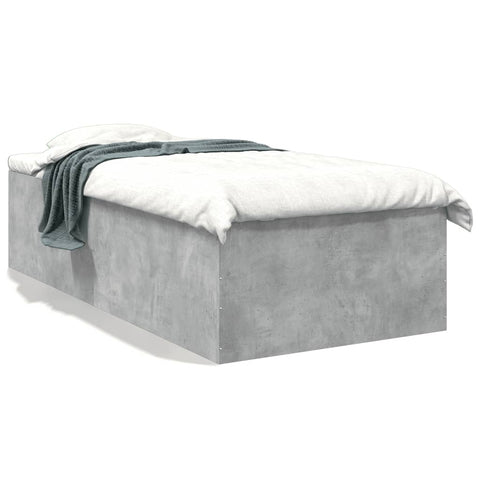 vidaXL Bed Frame without Mattress Concrete Grey 100x200 cm