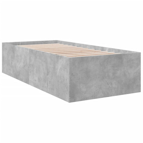 vidaXL Bed Frame without Mattress Concrete Grey 100x200 cm