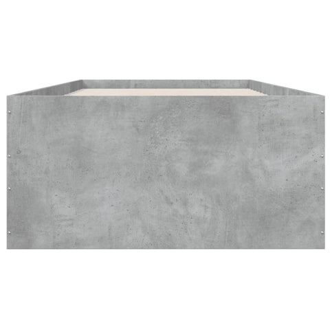 vidaXL Bed Frame without Mattress Concrete Grey 100x200 cm