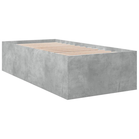vidaXL Bed Frame without Mattress Concrete Grey 100x200 cm