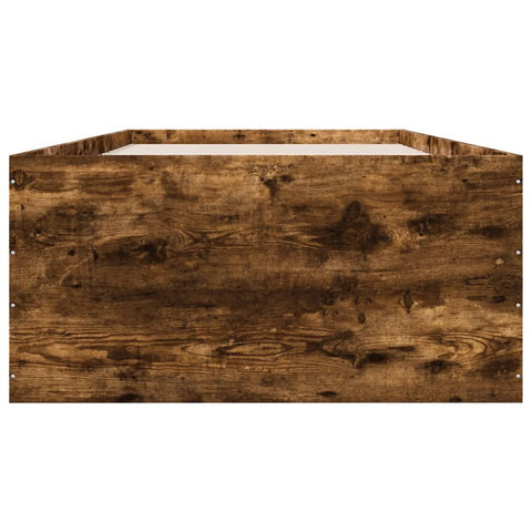 vidaXL Bed Frame without Mattress Smoked Oak 100x200 cm