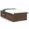 vidaXL Bed Frame without Mattress Brown Oak 100x200 cm