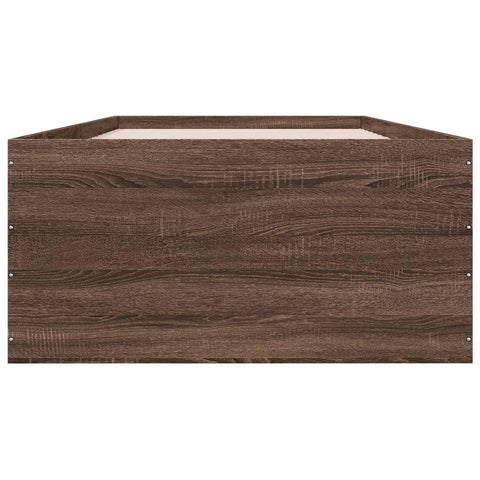 vidaXL Bed Frame without Mattress Brown Oak 100x200 cm