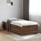 vidaXL Bed Frame without Mattress Brown Oak 100x200 cm