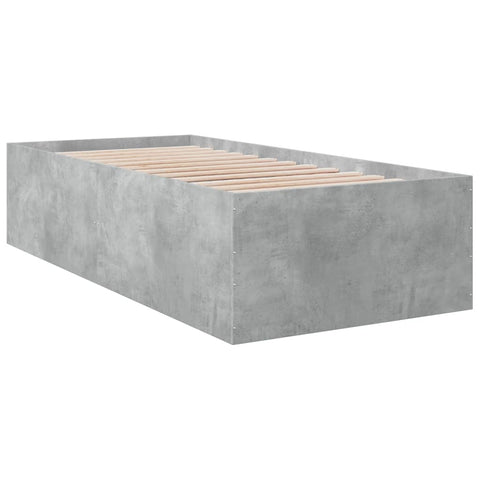 vidaXL Bed Frame without Mattress Concrete Grey 90x190 cm Single