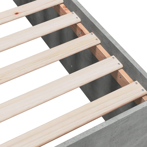 vidaXL Bed Frame without Mattress Concrete Grey 90x190 cm Single