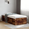 vidaXL Bed Frame without Mattress Smoked Oak 75x190 cm Small Single