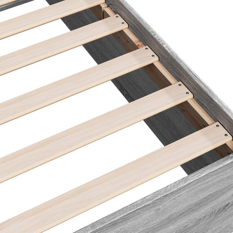 vidaXL Bed Frame without Mattress Grey Sonoma 180x200 cm Super King