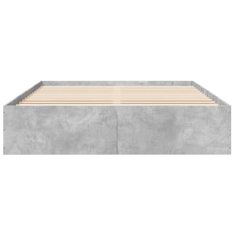 vidaXL Bed Frame without Mattress Concrete Grey 150x200 cm King Size