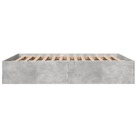 vidaXL Bed Frame without Mattress Concrete Grey 150x200 cm King Size
