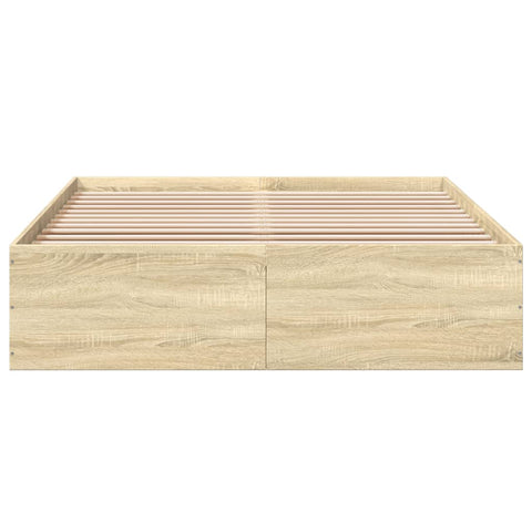 vidaXL Bed Frame without Mattress Sonoma Oak 120x190 cm Small Double
