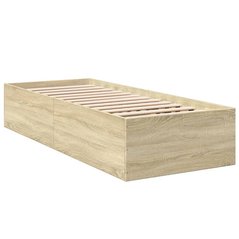vidaXL Bed Frame without Mattress Sonoma Oak 100x200 cm