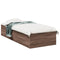 vidaXL Bed Frame without Mattress Brown Oak 100x200 cm
