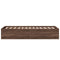 vidaXL Bed Frame without Mattress Brown Oak 100x200 cm