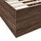 vidaXL Bed Frame without Mattress Brown Oak 100x200 cm