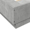 vidaXL Bed Frame with LED Lights without Mattress Concrete Grey 200x200cm