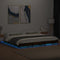 vidaXL Bed Frame with LED Lights without Mattress Smoked Oak 200x200cm