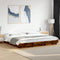 vidaXL Bed Frame with LED Lights without Mattress Smoked Oak 200x200cm
