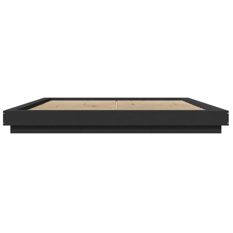 vidaXL Bed Frame with LED Lights without Mattress Black 180x200cm