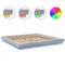 vidaXL Bed Frame with LED Lights without Mattress Grey Sonoma 180x200cm