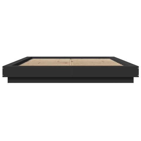 vidaXL Bed Frame with LED Lights without Mattress Black 160x200cm