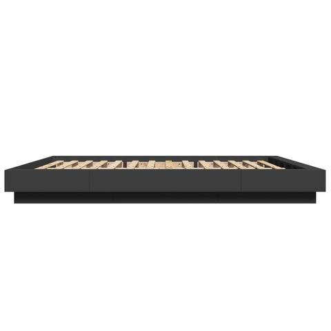 vidaXL Bed Frame with LED Lights without Mattress Black 160x200cm