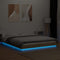 vidaXL Bed Frame with LED Lights without Mattress Sonoma Oak 160x200cm
