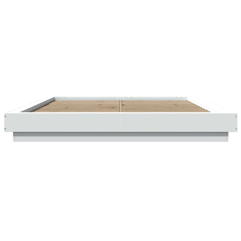 vidaXL Bed Frame with LED Lights without Mattress White 150x200cm