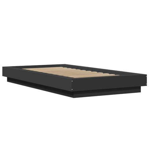 vidaXL Bed Frame with LED Lights without Mattress Black 100x200cm