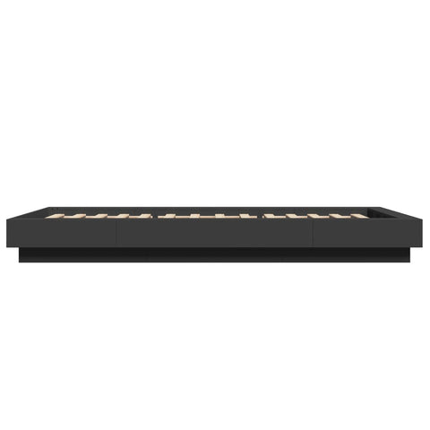 vidaXL Bed Frame with LED Lights without Mattress Black 100x200cm
