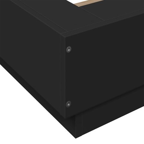 vidaXL Bed Frame with LED Lights without Mattress Black 100x200cm