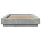 vidaXL Bed Frame with LED Lights without Mattress Concrete Grey 90x200cm