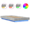 vidaXL Bed Frame with LED Lights without Mattress Concrete Grey 90x200cm