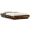 vidaXL Bed Frame with LED Lights without Mattress Smoked Oak 90x200cm