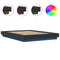 vidaXL Bed Frame with LED Lights without Mattress Black 135x190cm