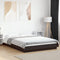 vidaXL Bed Frame with LED Lights without Mattress Black 135x190cm