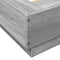 vidaXL Bed Frame with LED Lights without Mattress Grey Sonoma 135x190cm