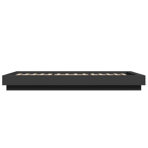 vidaXL Bed Frame with LED Lights without Mattress Black 90x190cm