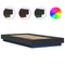 vidaXL Bed Frame with LED Lights without Mattress Black 90x190cm