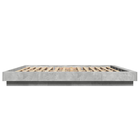 vidaXL Bed Frame without Mattress Concrete Grey 200x200 cm