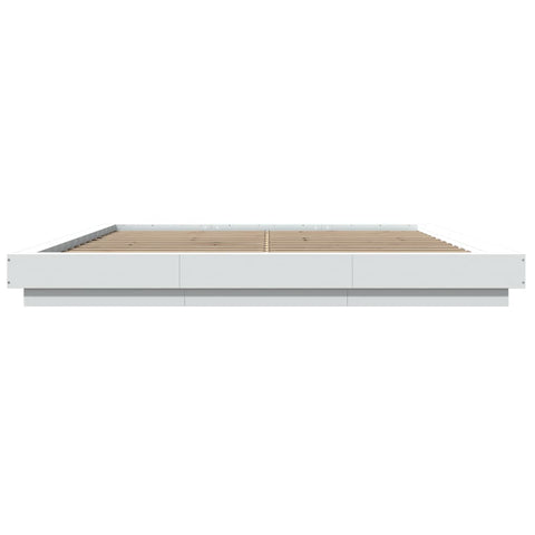vidaXL Bed Frame without Mattress White 180x200 cm Super King