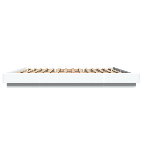 vidaXL Bed Frame without Mattress White 180x200 cm Super King