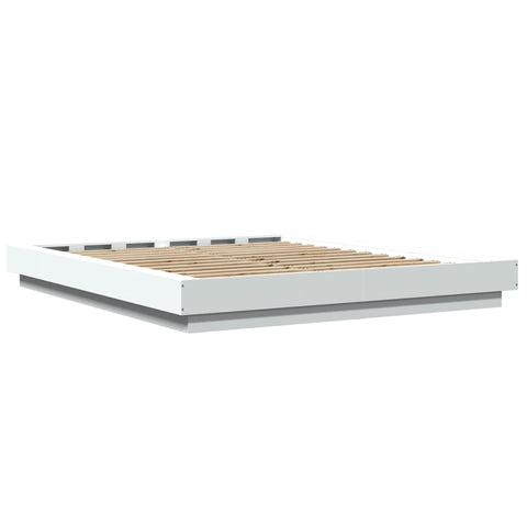 vidaXL Bed Frame without Mattress White 150x200 cm King Size