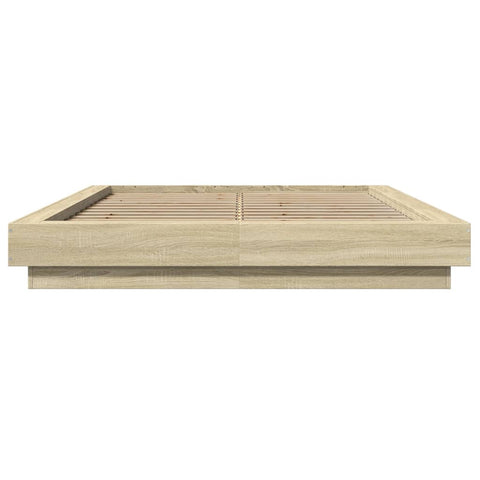 vidaXL Bed Frame without Mattress Sonoma Oak 140x200 cm