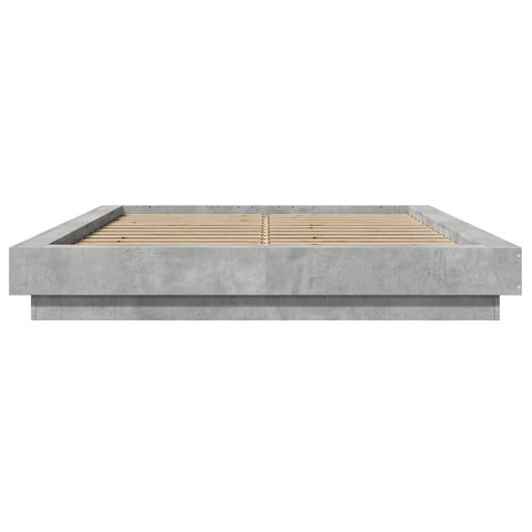 vidaXL Bed Frame without Mattress Concrete Grey 140x200 cm